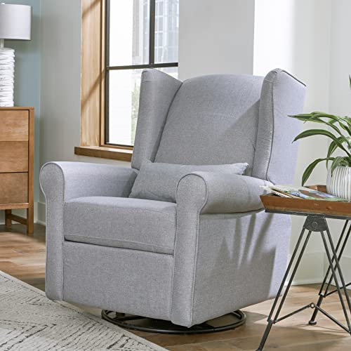 DaVinci Hayden Recliner and Swivel Glider in Shadow Grey, Greenguard Gold & CertiPUR-US Certified
