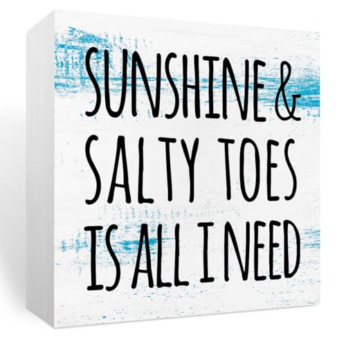 Summer Decor Summer Decorations for Home Office Desk Cubicle Shelf Decor Starfish Decor The Beach is Calling I Must Go Sign Beach Decor Coastal Decor Decor for Beach House Beach Sign Gift 5 X 5 Inch