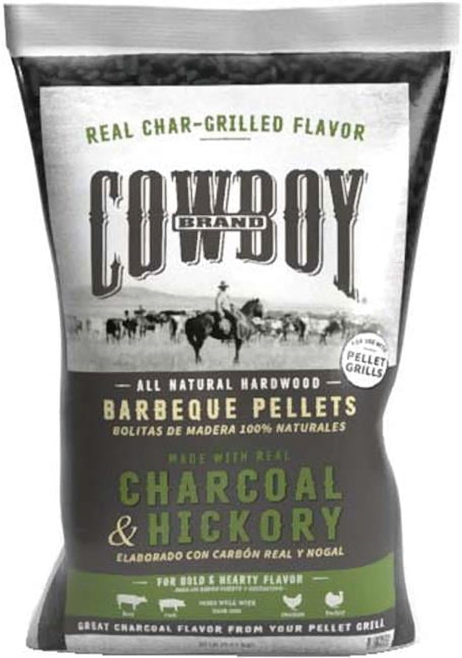 Cowboy 20 lbs Charcoal & Hickory Wood Pellet Fuel