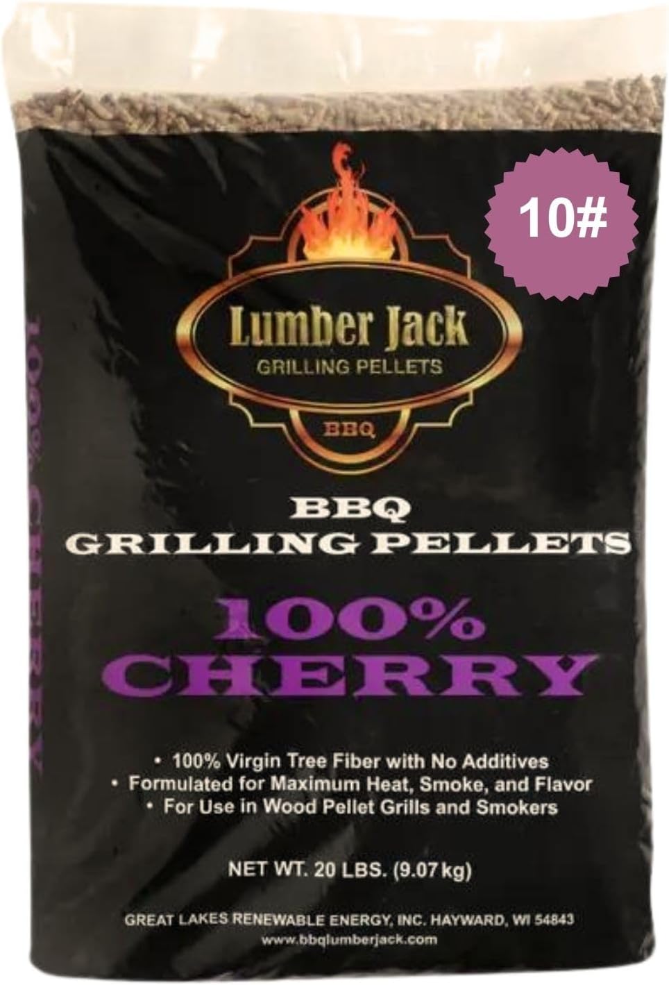 Lumber Jack 100% Cherry Wood Pellets 10 Pound Bag