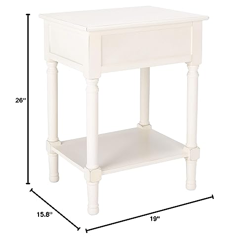 Safavieh Home Collection Ryder Black 1-Drawer Lower Shelf Accent Table ACC5713B, 0