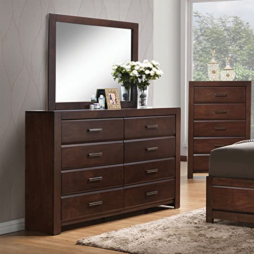 Knocbel 8-Drawer Dresser, Living Room Bedroom Double Chest of Drawers, Fully Assembled, 59