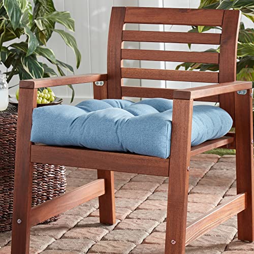 Greendale Home Fashions Square Outdoor Dining Seat Cushion, Set of 2, Tuscan Stripe 2 Count