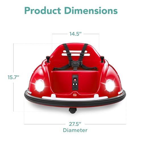 Best Choice Products 6V Electric Kids Ride On Bumpin Bumper Car, 1.5-6 Years Old, Parent Remote Control, 360 Degree Spin, Lights, Sounds - Pink