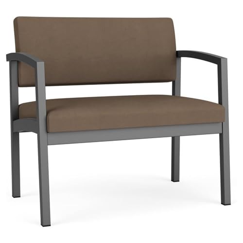Lenox Steel Fabric Bariatric Chair in Charcoal/Adler Gray Flannel