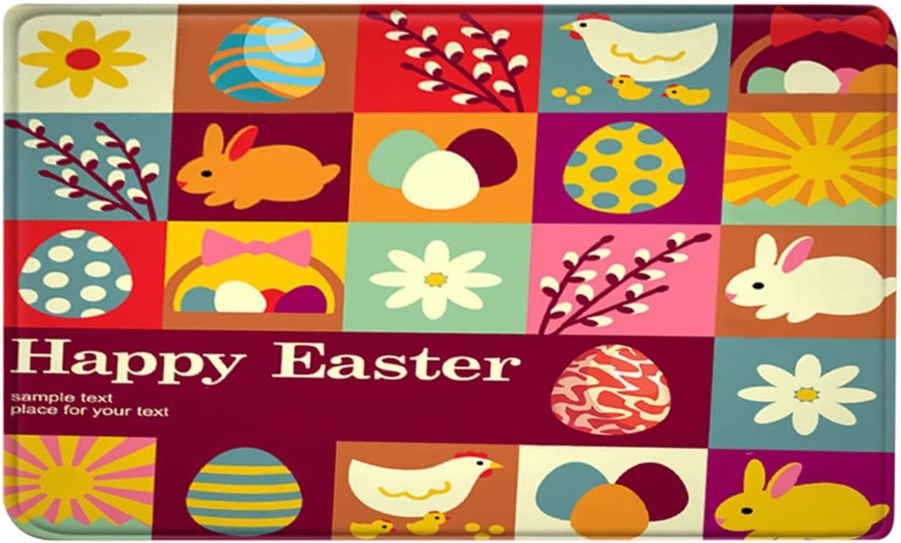 Big Spring Sale Easter Doormat Outdoor Entrance Extra Large Spring Front Door Mat Spring and Summer Door Mats Desk Decor Daily Deals