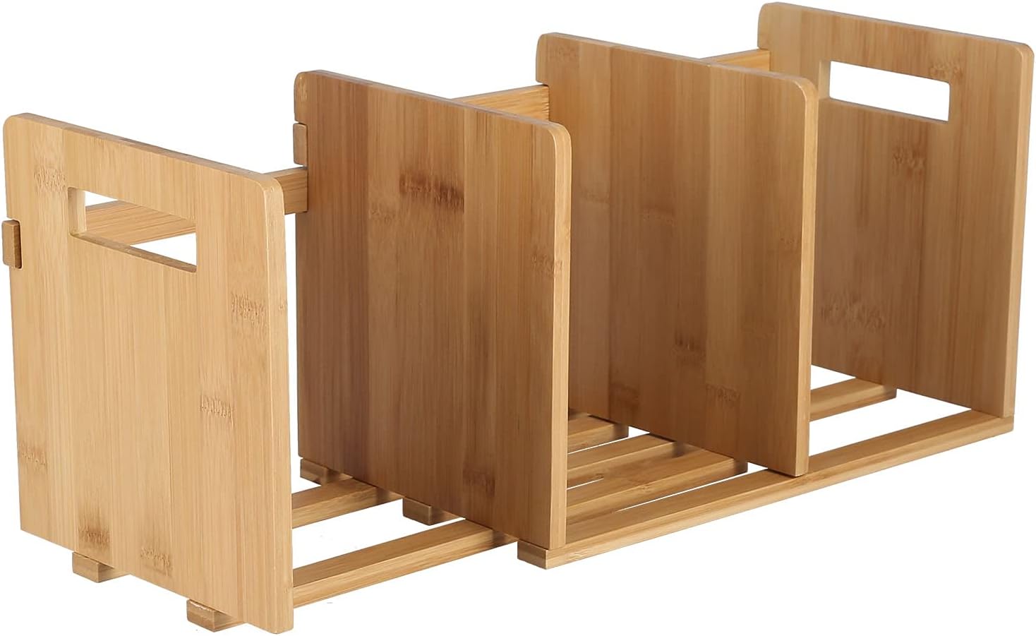 Bamboos Desktop Bookshelf, Expandable Desktop Bookshelf Organizer Shelf Book Rack Desk Organizer, Small Book Organizer for Desk Office Supplies, Home Tabletop