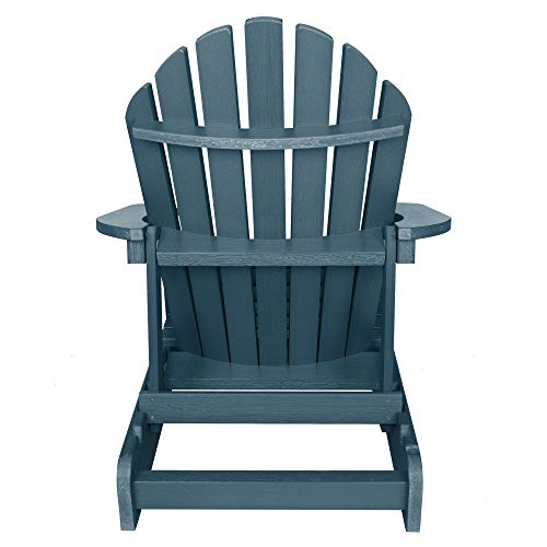 Highwood Hamilton Folding and Reclining Adirondack Chairs, 2-Piece Set, Coastal Teak