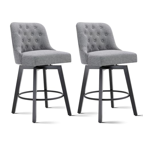 Counter Height Swivel Barstools with Back,26