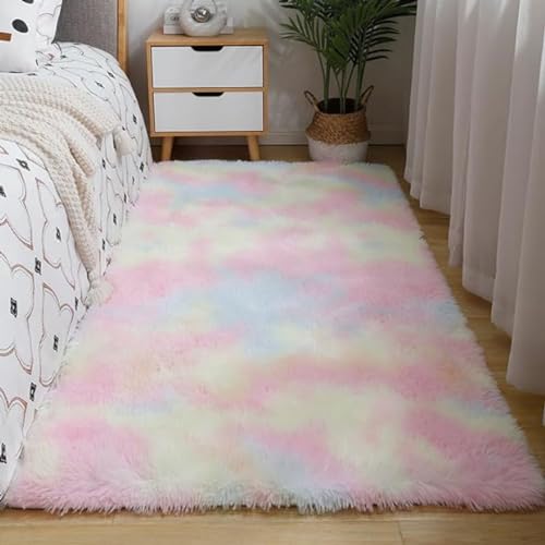 5x8 Fluffy Rugs, Area Rug, Soft and Comfortable, high-Density Sponge Fluffy Carpet, not Easy to Fall Off, Living Room and Bedroom Rug