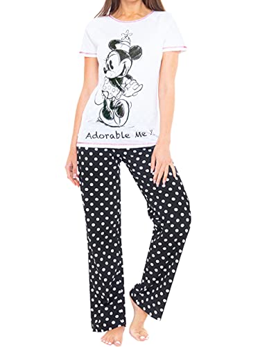 Disney Womens Pajamas | Minnie Mouse Pajama Set | Cotton Pajamas for Women