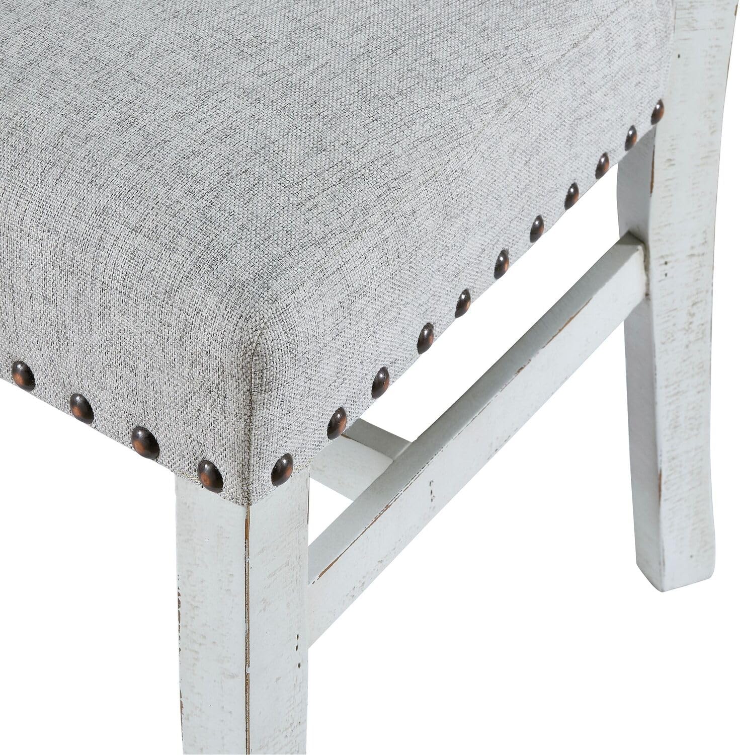 Picket House Furnishings Robertson White Fabric Back Side Chair (2 PER Pack)