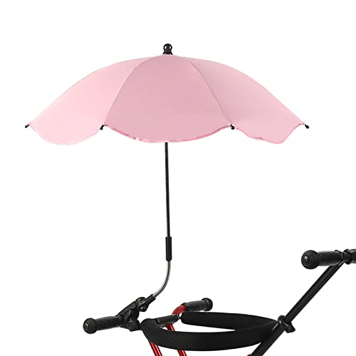 Sempoda Clip on Umbrellas for Outdoor Chairs, 26 Inches UPF 50 Chair Umbrella with Universal Clamp, Portable Umbrella on Patio Chair Beach Chair Stroller Sport Chair Wheelchair and Wagon