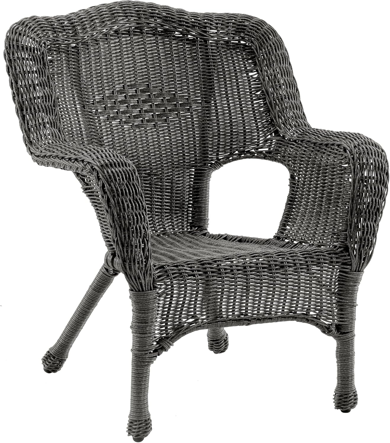 International CaravanInternational Caravan Camelback Resin Wicker Patio Chair
