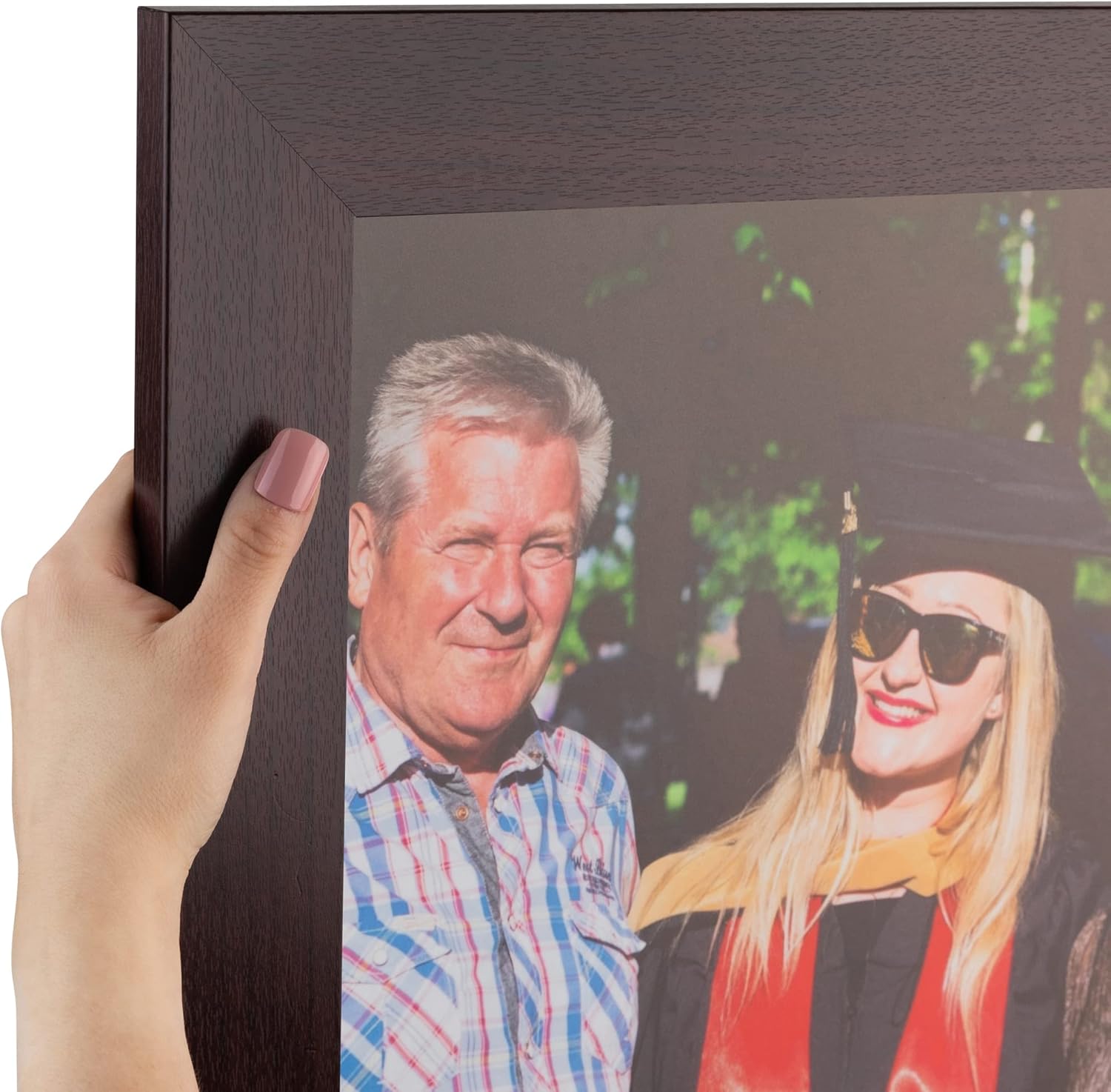ArtToFrames 28x39 Inch Brown Picture Frame, This 2.00 Inch Custom MDF Poster Frame is Mahogany, Great for Your Art or Photos - Comes with Economy Acrylic