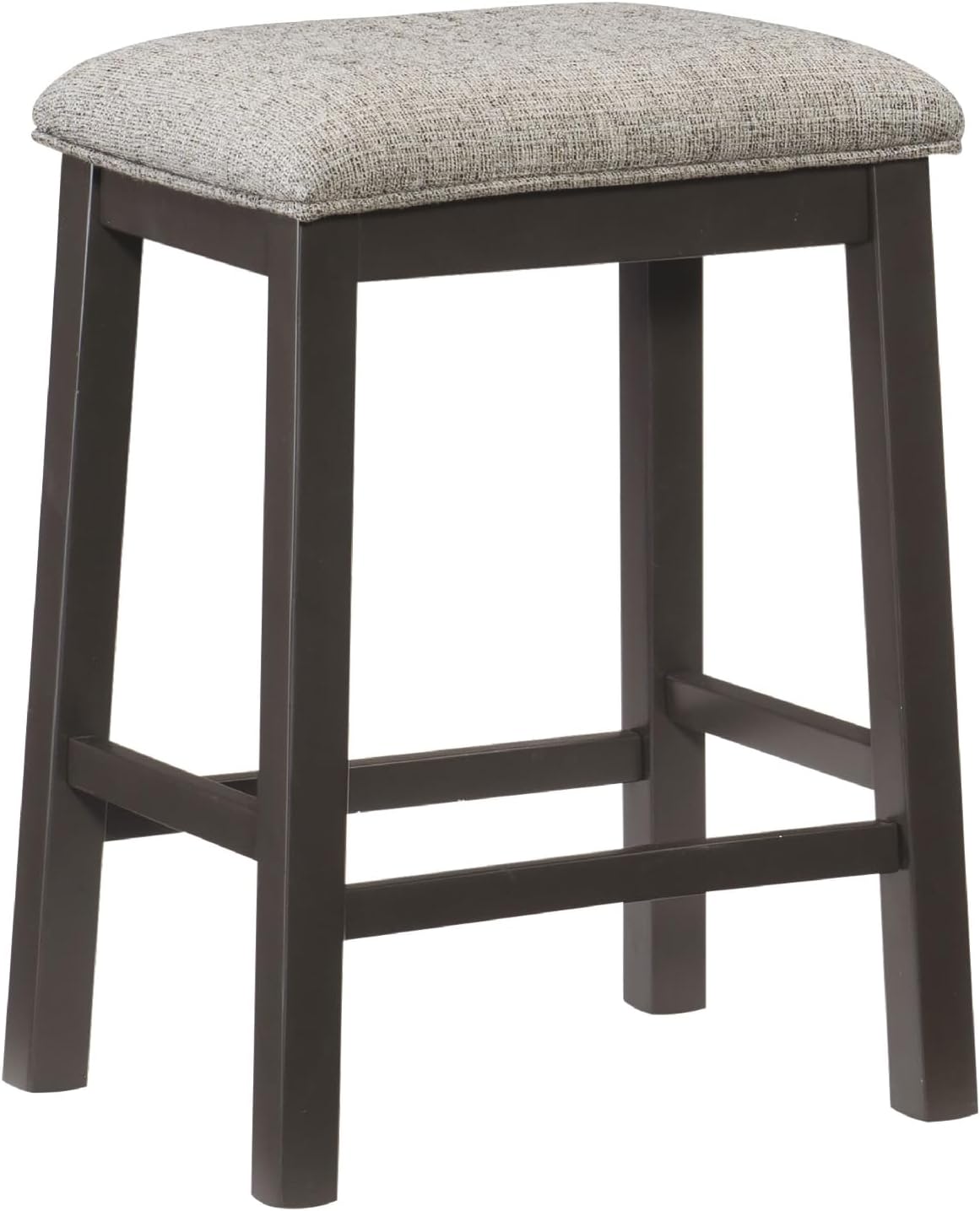 Vanity Stool Chair, Outdoor Bar Stools Set 2PCS Wood Gray Seat Height 25.5