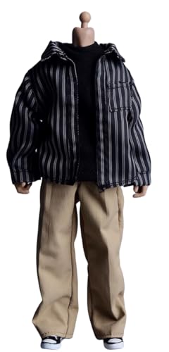 HiPlay 1/12 Scale Figure Doll Clothes: White Casual Trousers for 6-inch Collectible Action Figure (White-A)