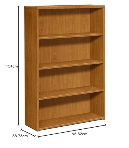 HON 10500 Series Laminate Bookcase, Four-Shelf, 36w x 13.13d x 57.13h, Mahogany