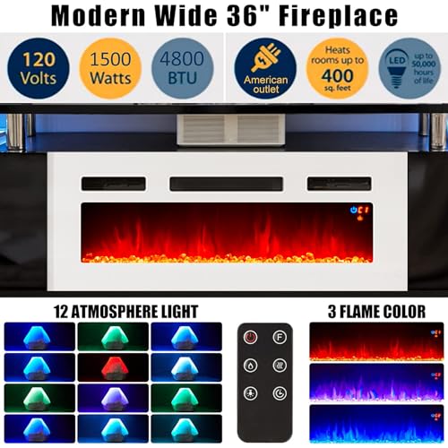 AMERLIFE Fireplace TV Stand with 40