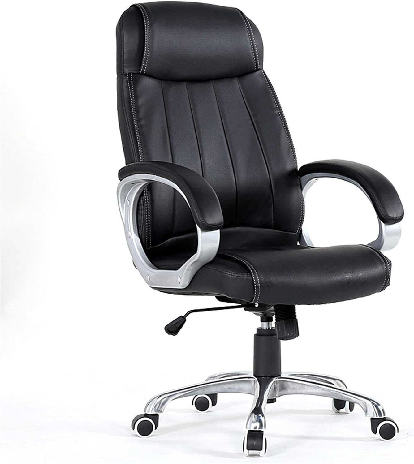Boss Chair Office Chair Computer Gaming Chairs High Back Adjustable Ergonomic Desk Chair Executive PU Leather Swivel Task Chair with Armrests Lumbar Support (Black)