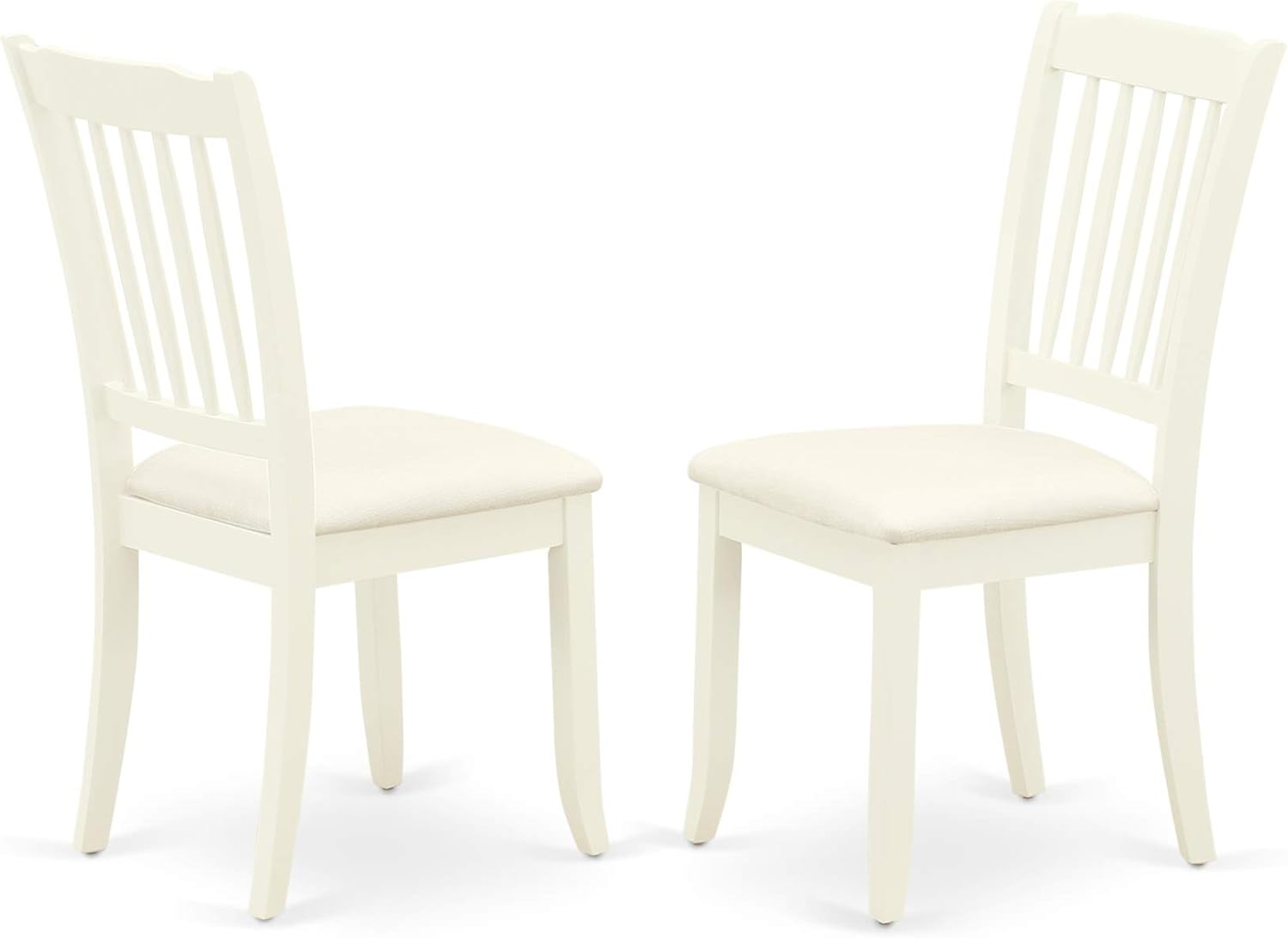 Ergode NDDA5-LWH-C Dining Room Table Set for 5 - Wooden Chairs & Table - Linen White Finish - Modern Design - Easy Assembly - Prime Quality Wood