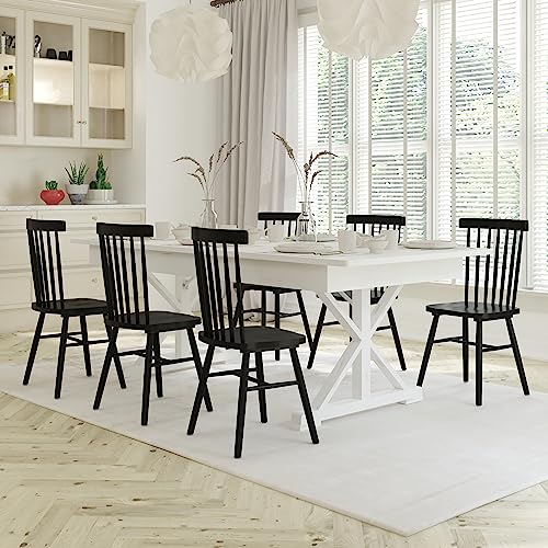 EMMA + OLIVER Elora Folding Farmhouse Dining Room Table with Crisscross Legs, Commercial Grade Rectangular Solid Pine Farm Table for 8, 7' x 40