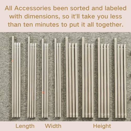 Beyeutao Full Bed Canopy Frame Rose Gold Canopy Bed Frame Aluminum Alloy Bed Canopy Bed Frame Four Poster Bed Frame.