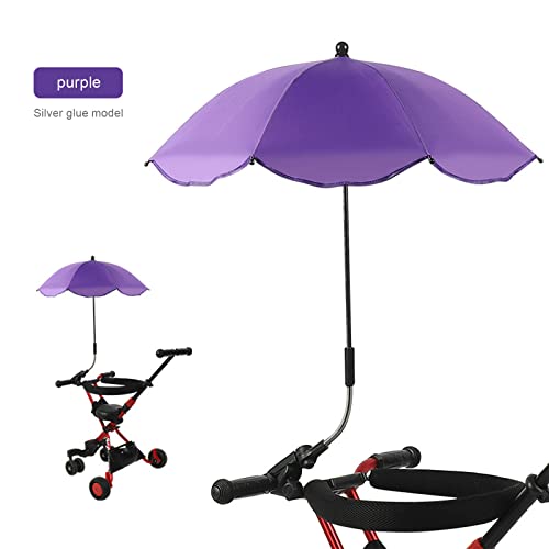 Chair Umbrella with Universal Clamp Adjustable Umbrella Portable Clamp for Chair, Stroller, Wheelchair, Patio(Only umbrella cloth)