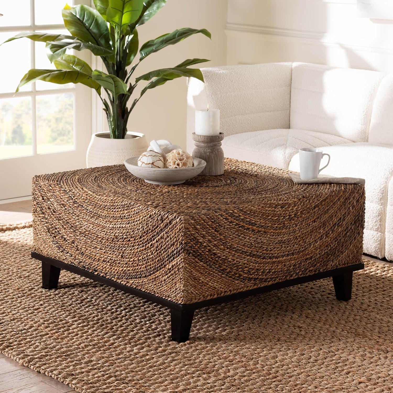 bali & pari Verino Natural Seagrass Coffee Table