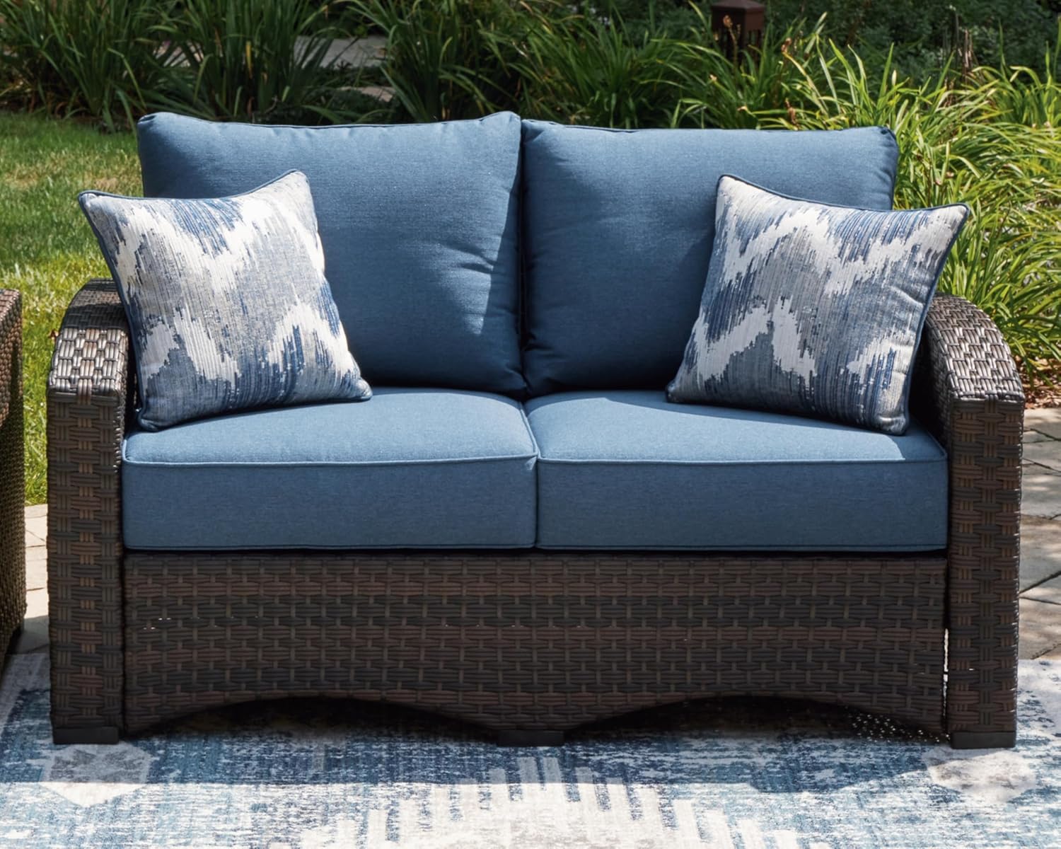 Signature Design by Ashley Windglow Outdoor Loveseat with Cushion Love Seats, 58