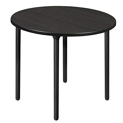 Regency Round Folding Breakroom Tables, Medium, Grey/Black