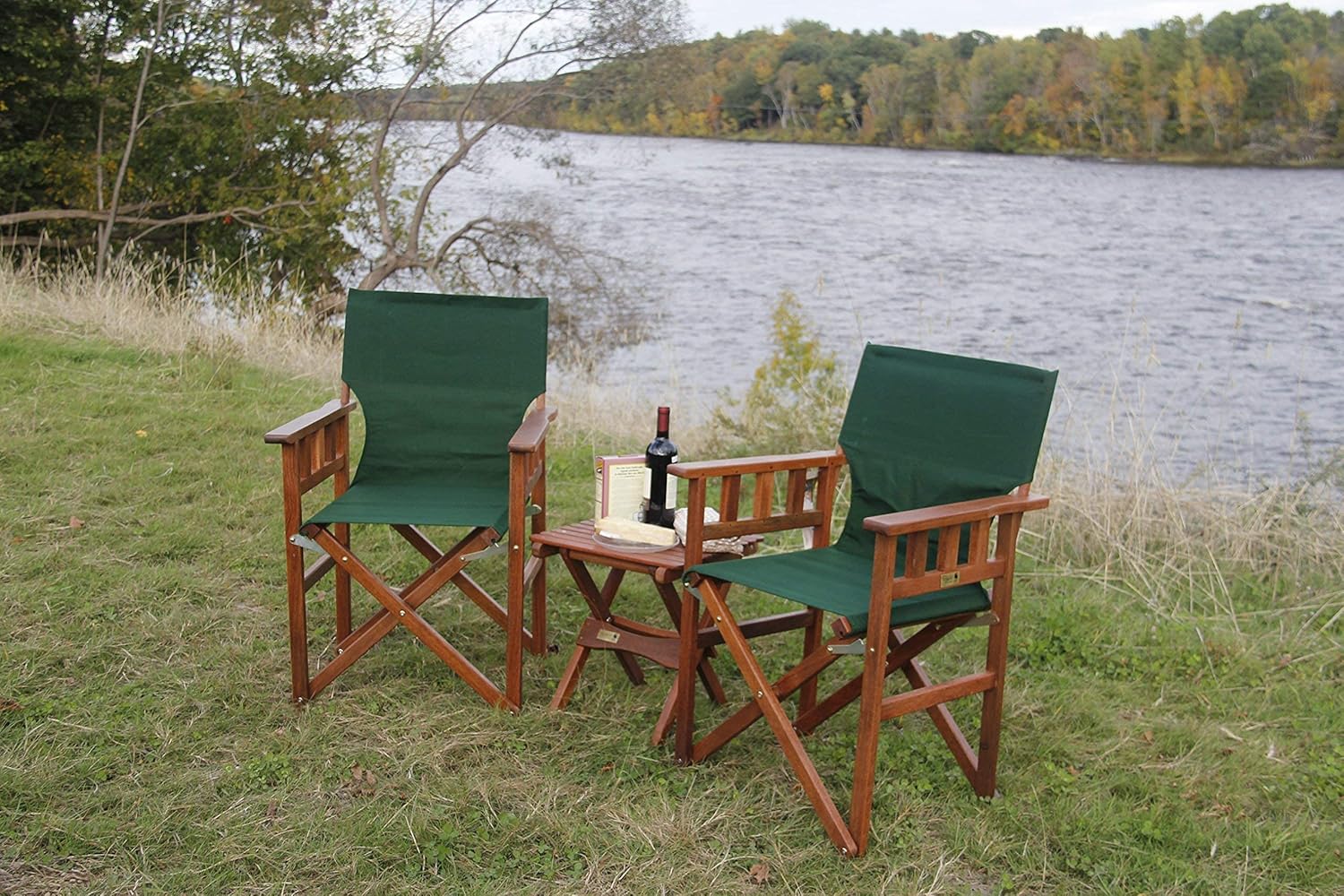 BYER OF MAINE, Pangean Campaign Bundle, Roll Top Table and Campaign Chairs, Green