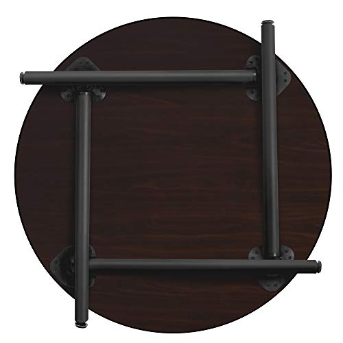 Regency Round Folding Breakroom Dining Tables, Medium, White/Black