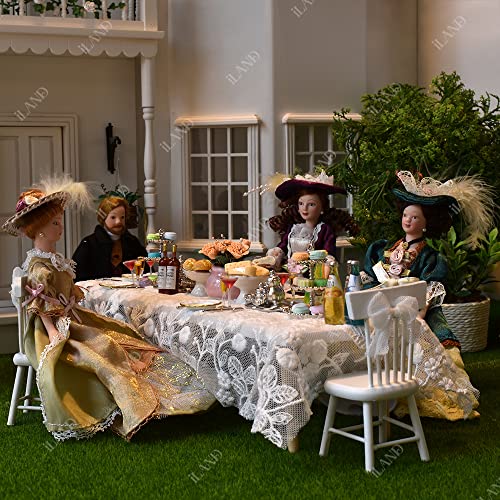 iland Dollhouse People 1/12 scale, Dollhouse Family Doll incl Mum Dad Girl Boy Baby (Modern Family 5pcs)