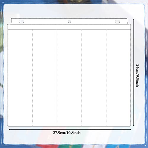 Award Ribbon Organizer Swim Ribbon Holder Ribbon Display Swimming Gymnastics Case Clear Pages Sheets Ribbon Organizer for 3 Ring Binder Storage (50 Pieces)