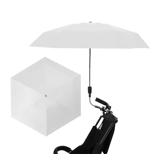 Chair Umbrella with Clamp, Universal Adjustable Beach Chair Umbrella Wheelchair Umbrella, Clip on Umbrella for Beach Chair, Stroller Umbrella Sunshade Umbrella for Patio Chairs Parasol Golf Carts