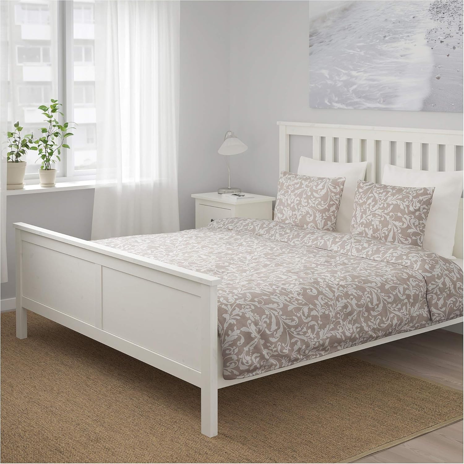 804.125.92 Duvet Cover and Pillowcase, Beige, White