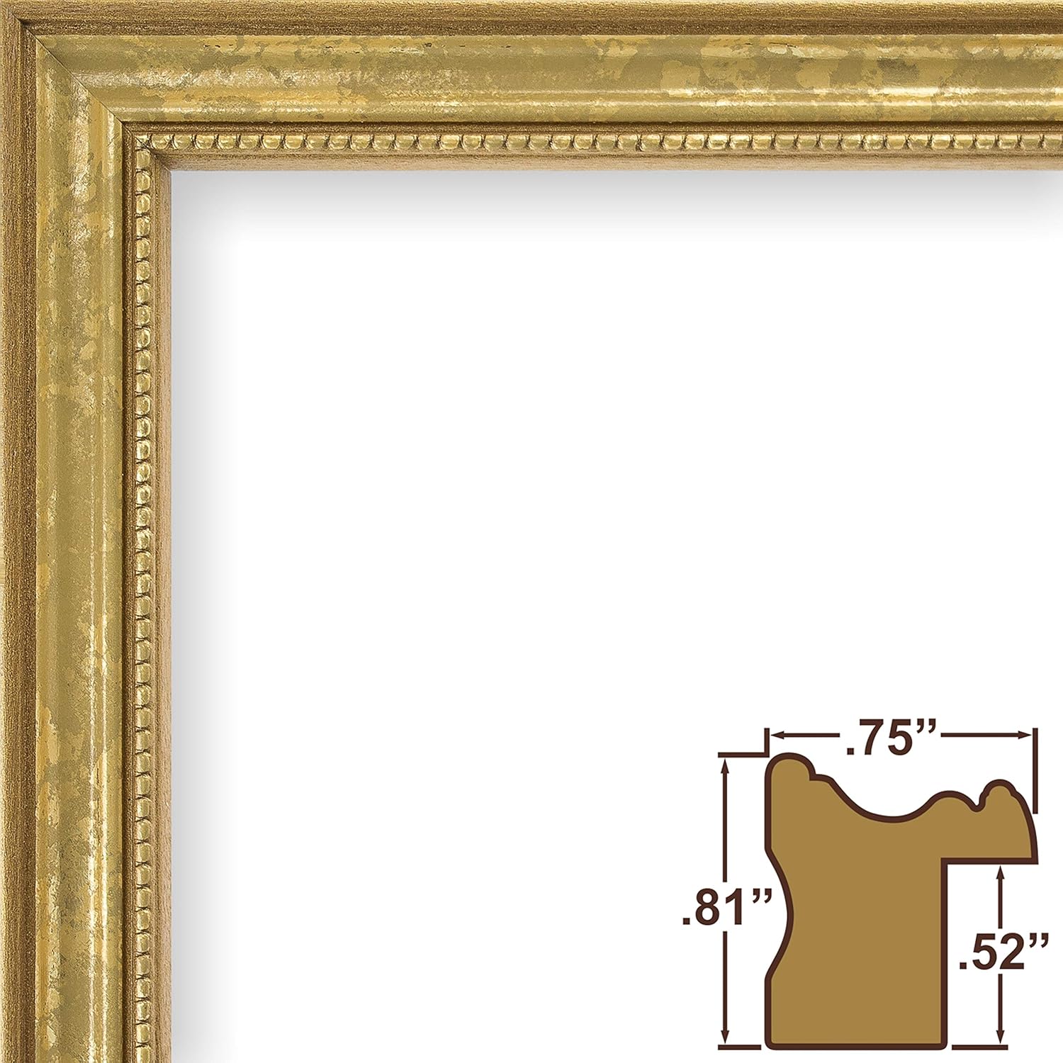 Craig Frames 314GD, Ornate Gold Picture Frame, 16 x 22 Inch