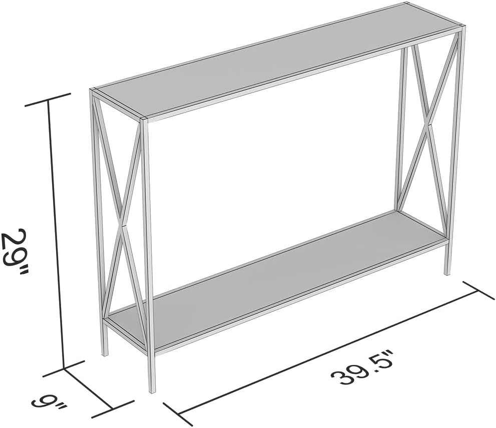 Safdie & Co. Console Table, Dark Grey