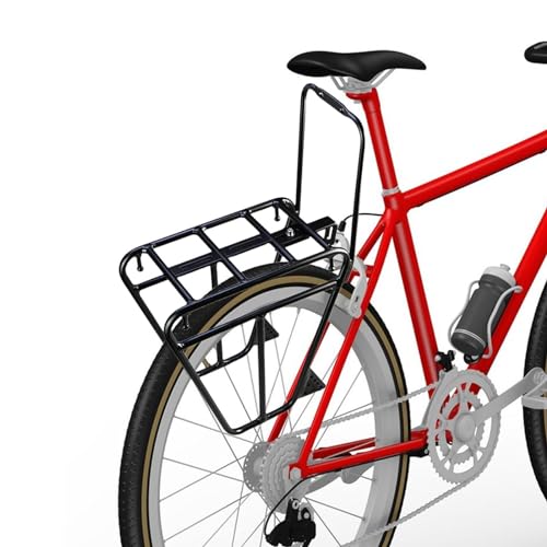 Bike Front Carrier Rack Bicycle Front Rack Adult Metal Luggage Shelf Cargo Pannier for Riding Road Bike Long Distance Cycling