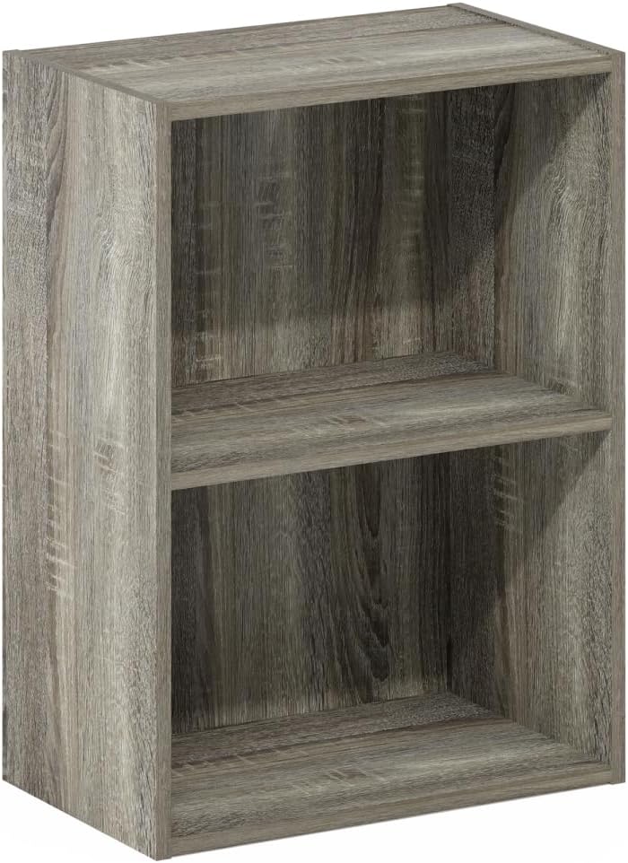 Luder 2-Tier Open Shelf Bookcase French Oak