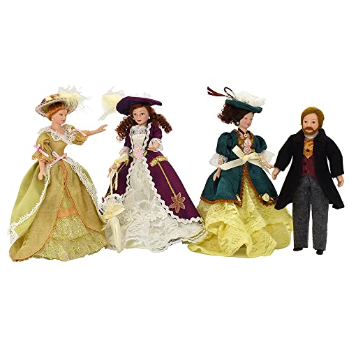 iland Dollhouse People 1/12 scale, Dollhouse Family Doll incl Mum Dad Girl Boy Baby (Modern Family 5pcs)