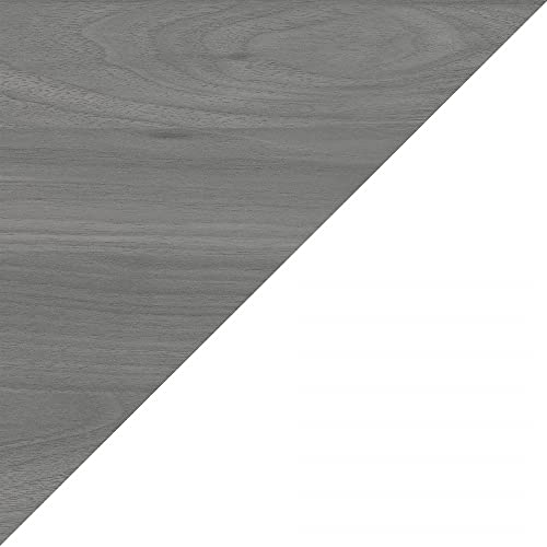 Bush Business Furniture Echo L Shaped Bow Front Desk with High Back Chair, Pure White and Modern Gray