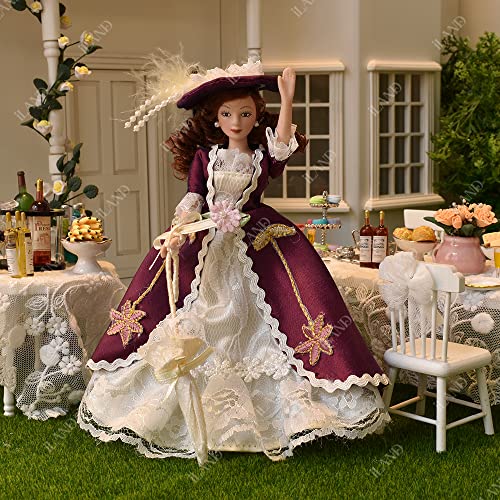 iland Dollhouse People 1/12 scale, Dollhouse Family Doll incl Mum Dad Girl Boy Baby (Modern Family 5pcs)