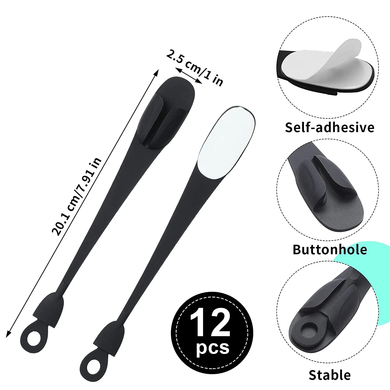 12 Pcs Wire Storage Cord Bundlers, Electrical Cord Organizer for Kitchen Appliances, Self Adhesive (Black, White, Gray)