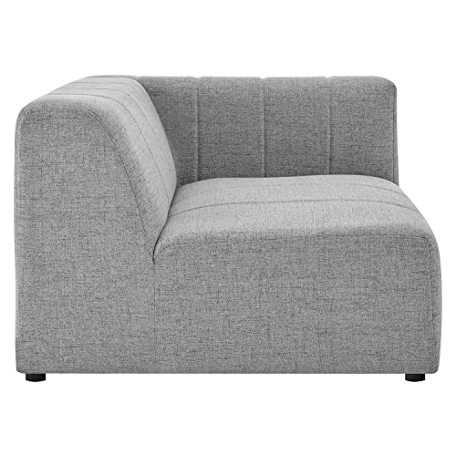 Modway Bartlett Channel Tufted Upholstered Sectional Sofa, 2-Piece Set, Light Gray