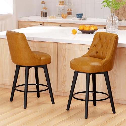 Sunny Heart Swivel Bar Stools with Backs,30