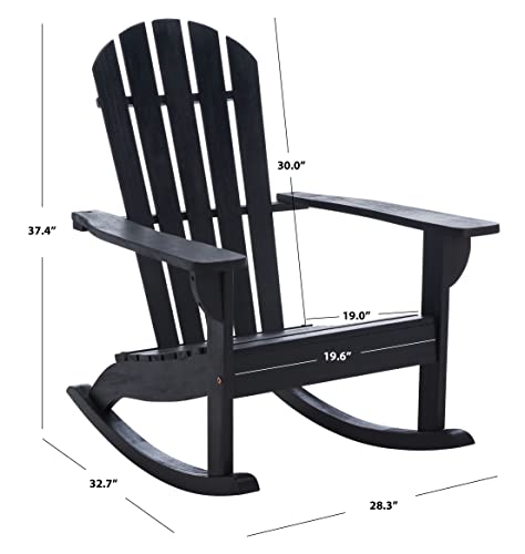 SAFAVIEH Outdoor Collection PAT7042 Chair, Black