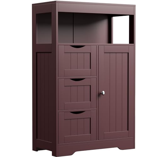 Buffet Cabinet Sideboard Storage with Doors, Adjustable Shelf for Living Room, Kitchen, Brown