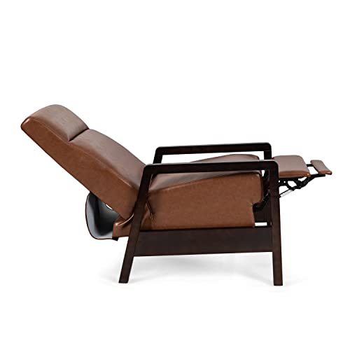 Christopher Knight Home Fernhill Recliner, Cognac Brown + Dark Espresso